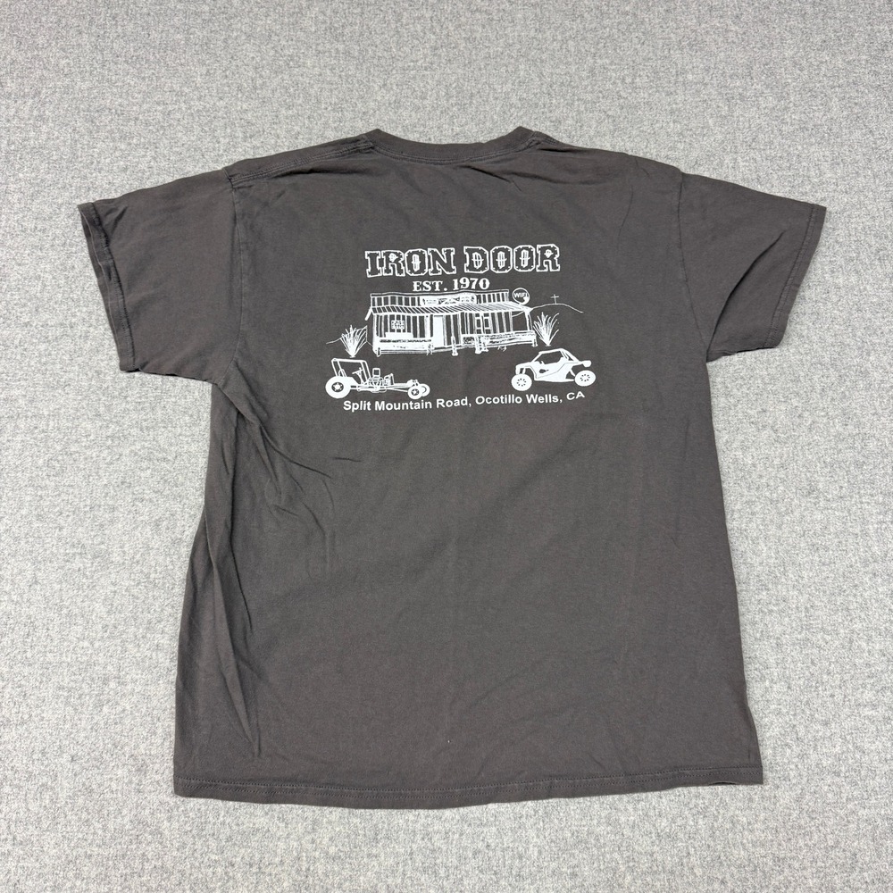 Iron Door Bar T Shirt XL Black Ocotillo Wells CA Graphic Pocket Tee Short Sleeve